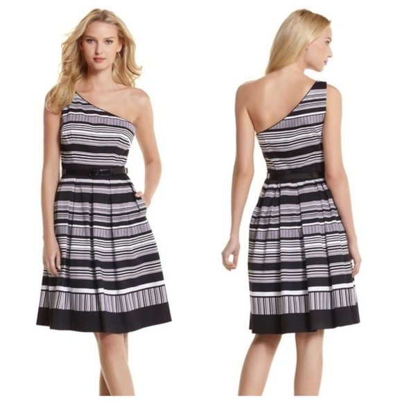 White House Black Market one shoulder dress, 2 - Picture 2 of 8